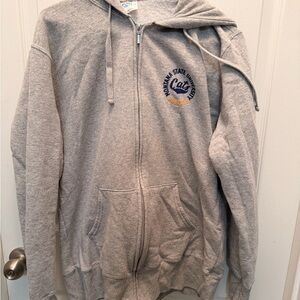 Montana State University Gray Zip-Up Hoodie - Mascot Logo